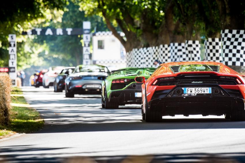 Goodwood Festival of Speed 2021 Aufstellung Lamborghini