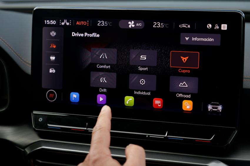 Cupra Formentor VZ5 Infotainment Screen