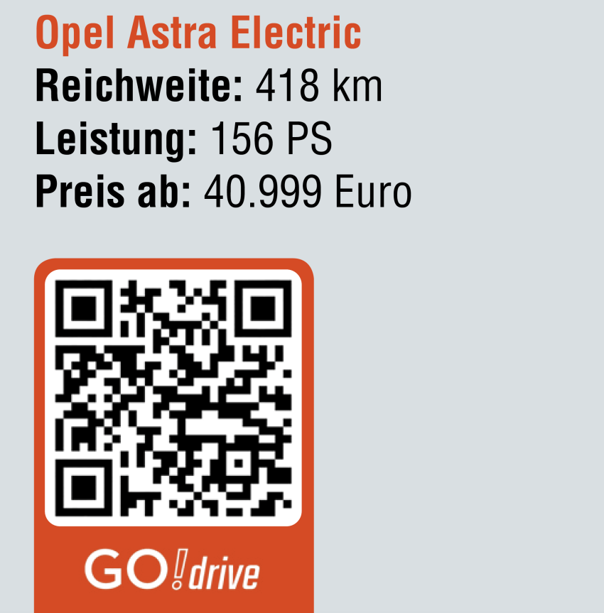Opel Astra Electric Factbox
