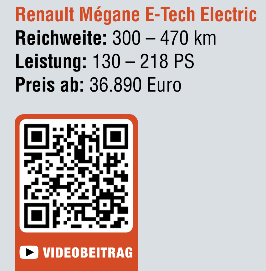 Renault Mégane E-Tech Electric Factbox