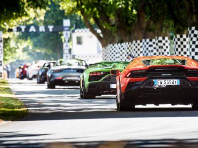 Goodwood Festival of Speed 2021 Aufstellung Lamborghini