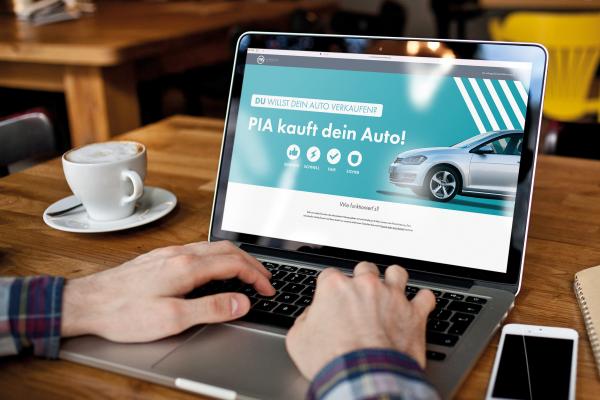 Webseite von "PIA kauft dein Auto"