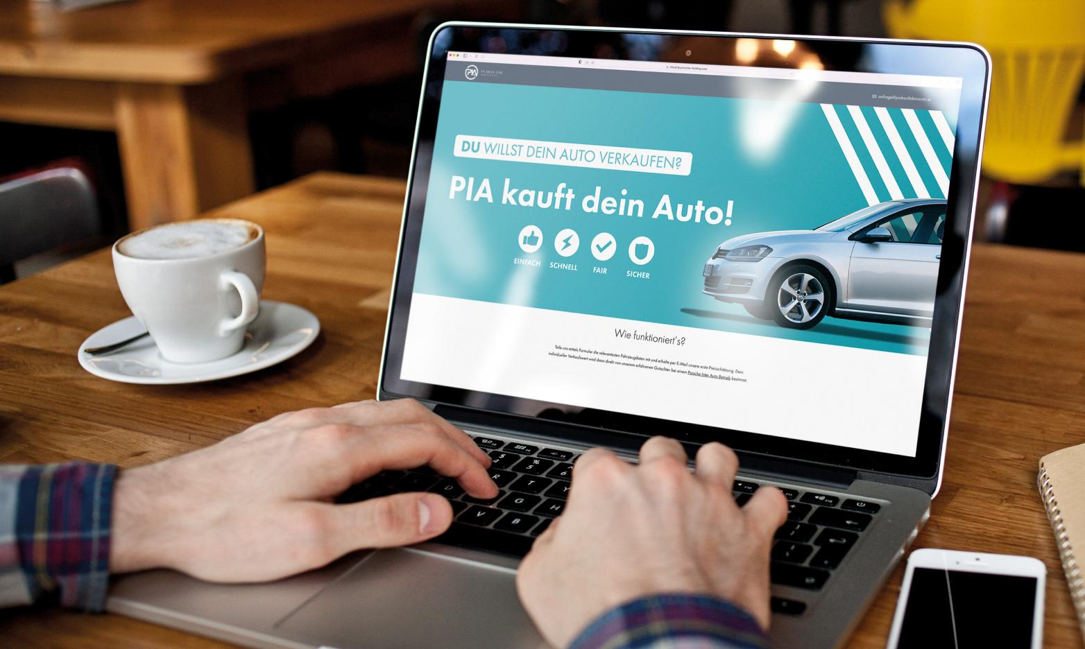 Webseite von "PIA kauft dein Auto"