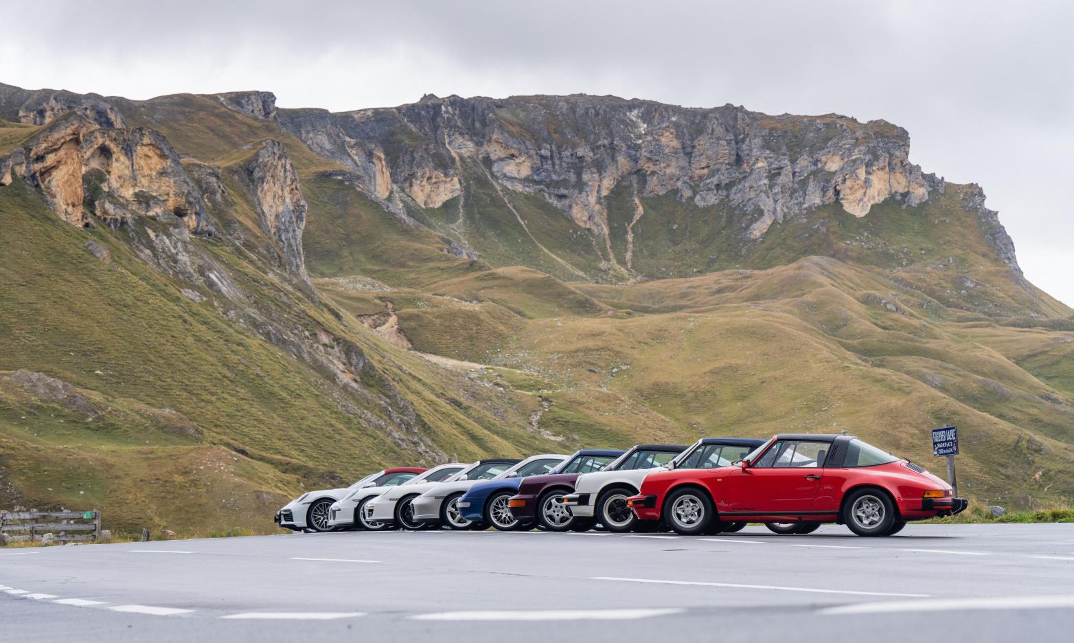 Porsche 911 Generationen am Großglockner